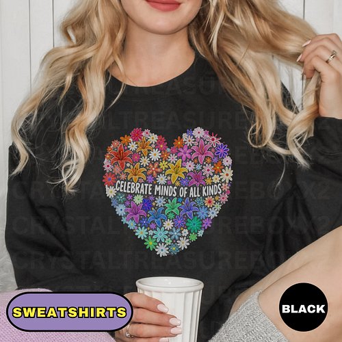 Celebrate individuality and the beauty of every unique mind with this colorful “Celebrate Minds of All Kinds” floral design. ...