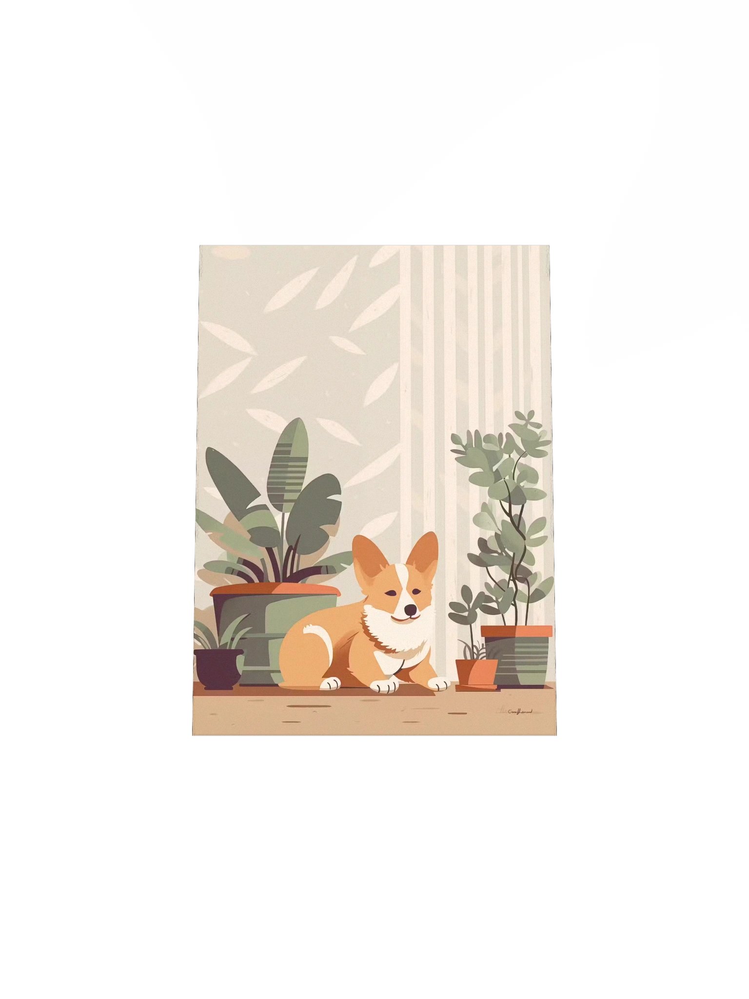 Corgi Plant Corner Poster product image (33)