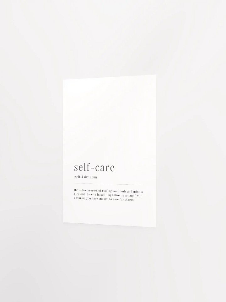 Self-Care Definition Poster Print product image (12)