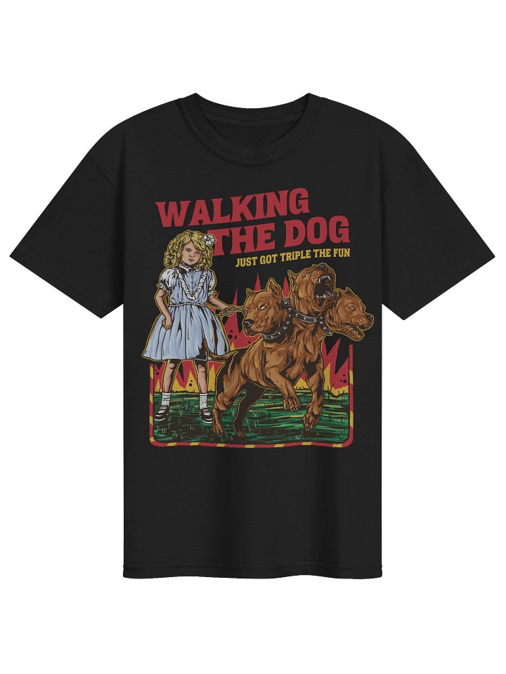 Cerberus Walking The Dog Graphic T-Shirt product image (5)