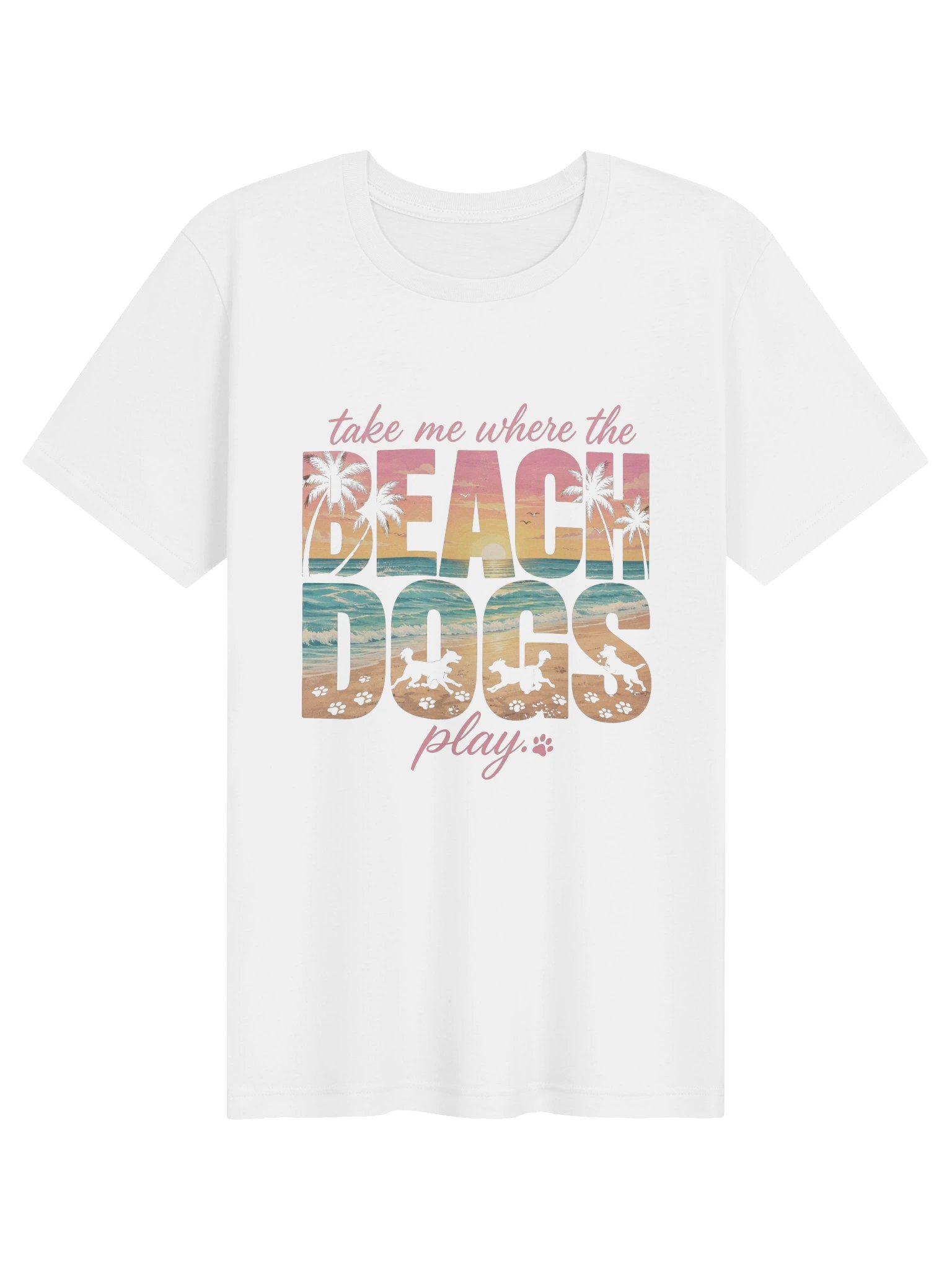 Take Me Where The Beach Dogs Play™ Coastal Dog Lover T-Shirt product image (2)