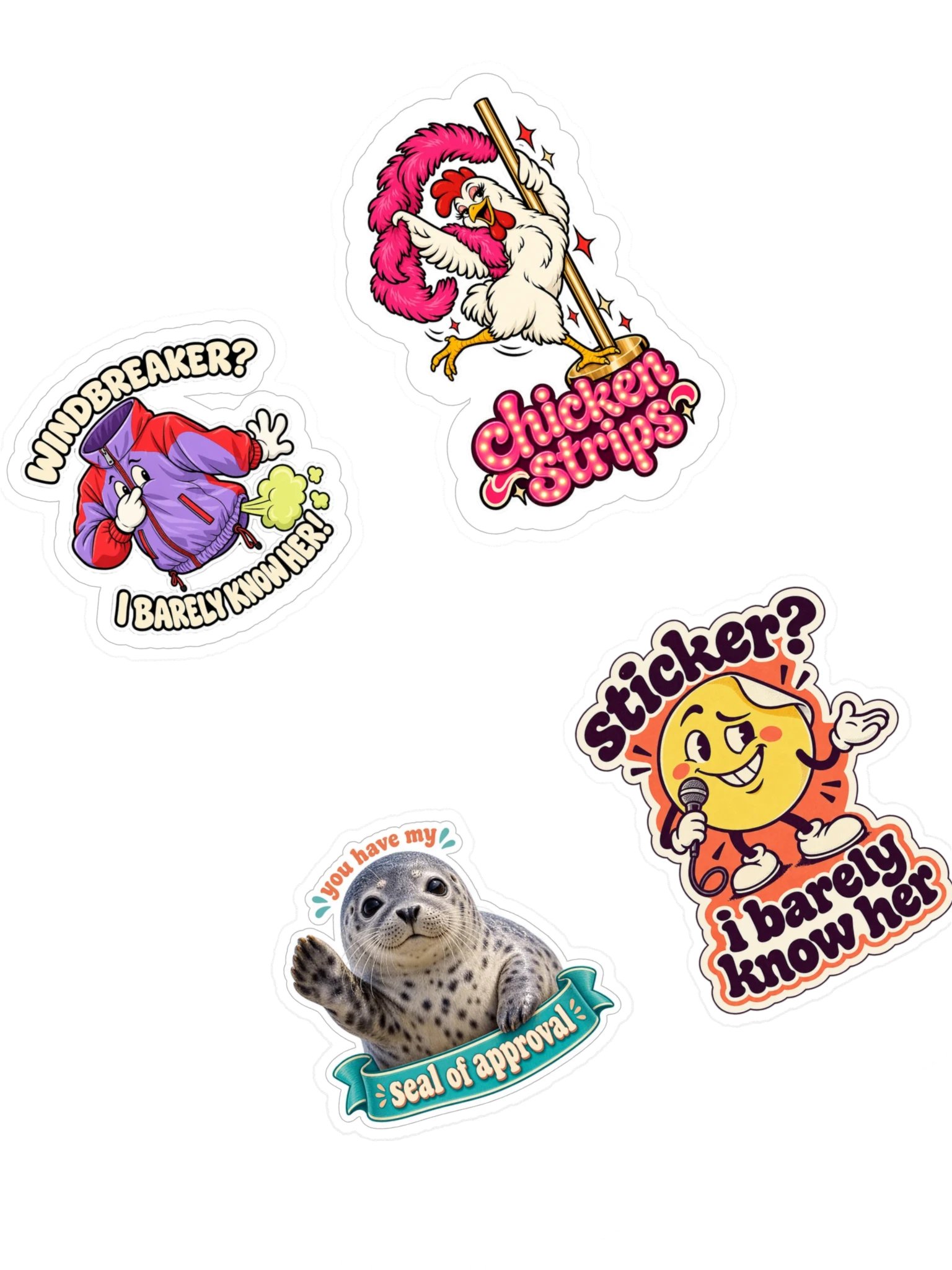 Bad Jokes — Four-Sticker Kiss-Cut Sampler product image (1)