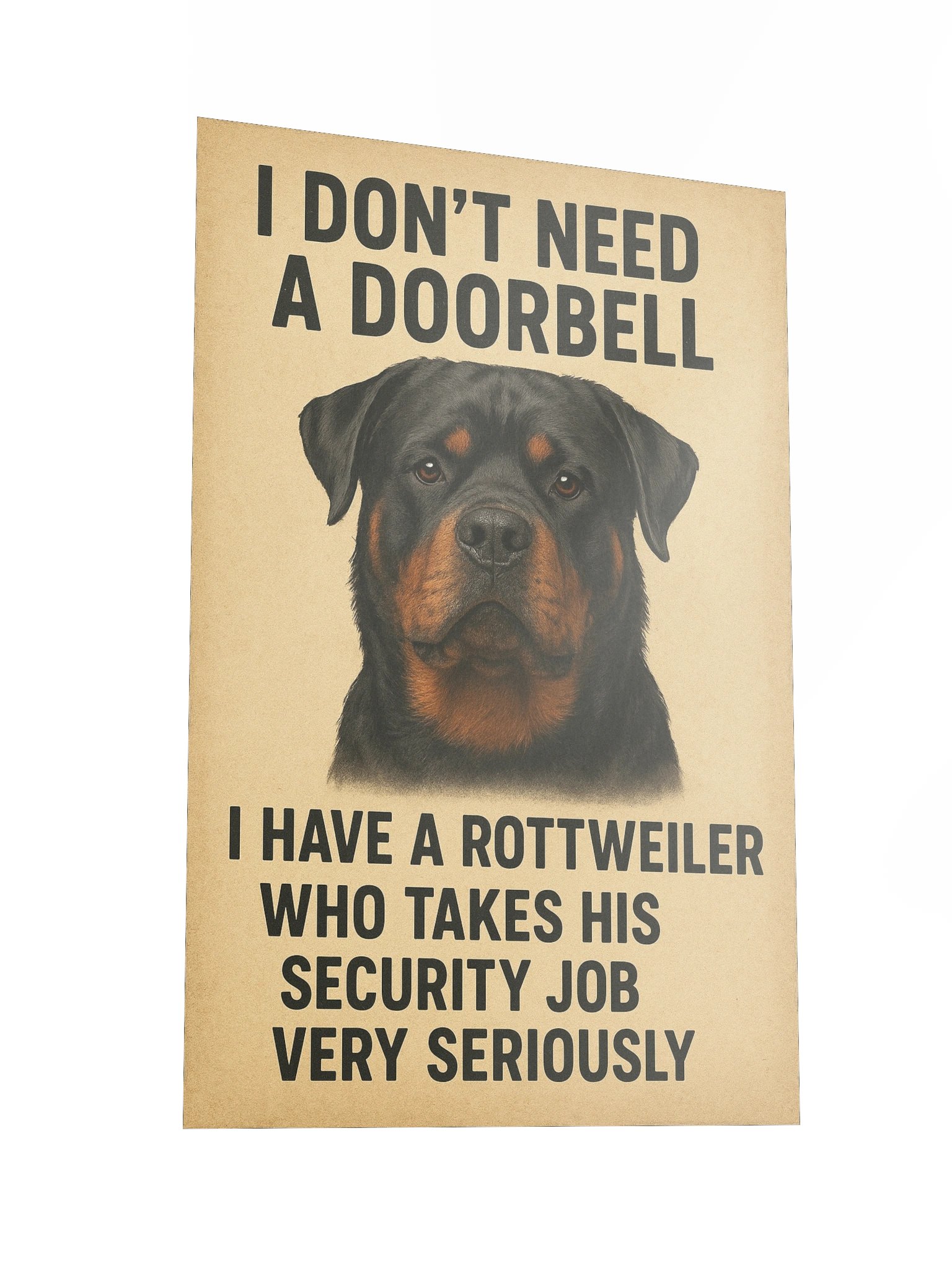 Serious Rottweiler Security Poster product image (4)