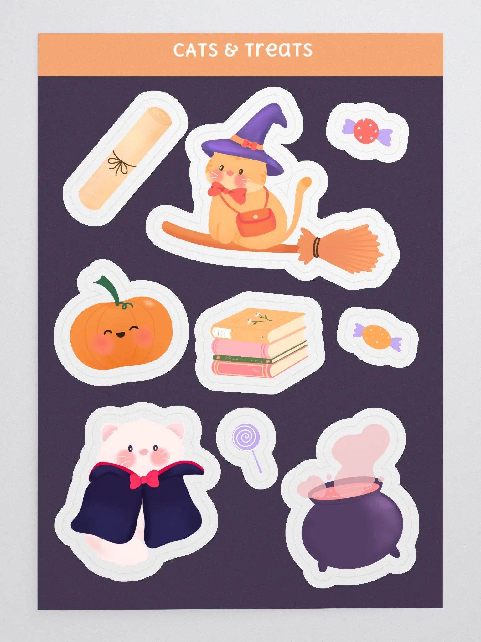 Cats Halloween Sticker Sheet product image (3)