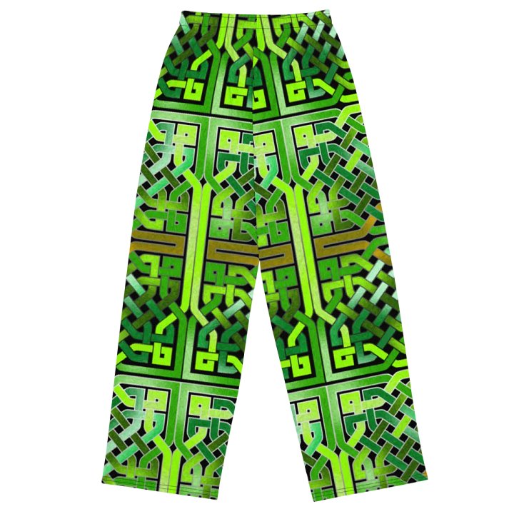 Green Celtic Knot Wideleg Pants product image (1)