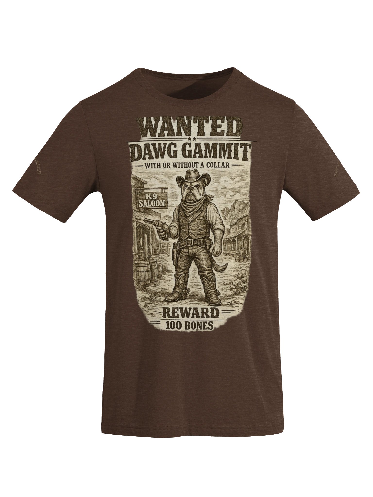 DAWG GAMMIT™ WANTED Bulldawg Triblend T-Shirt product image (1)