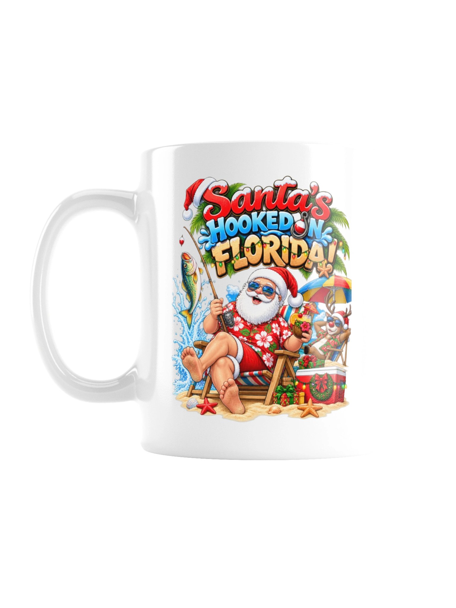 SANTA'S HOOKED ON FLORIDA! — CHRISTMAS WITH A TROPICAL TWIST - MUG product image (1)