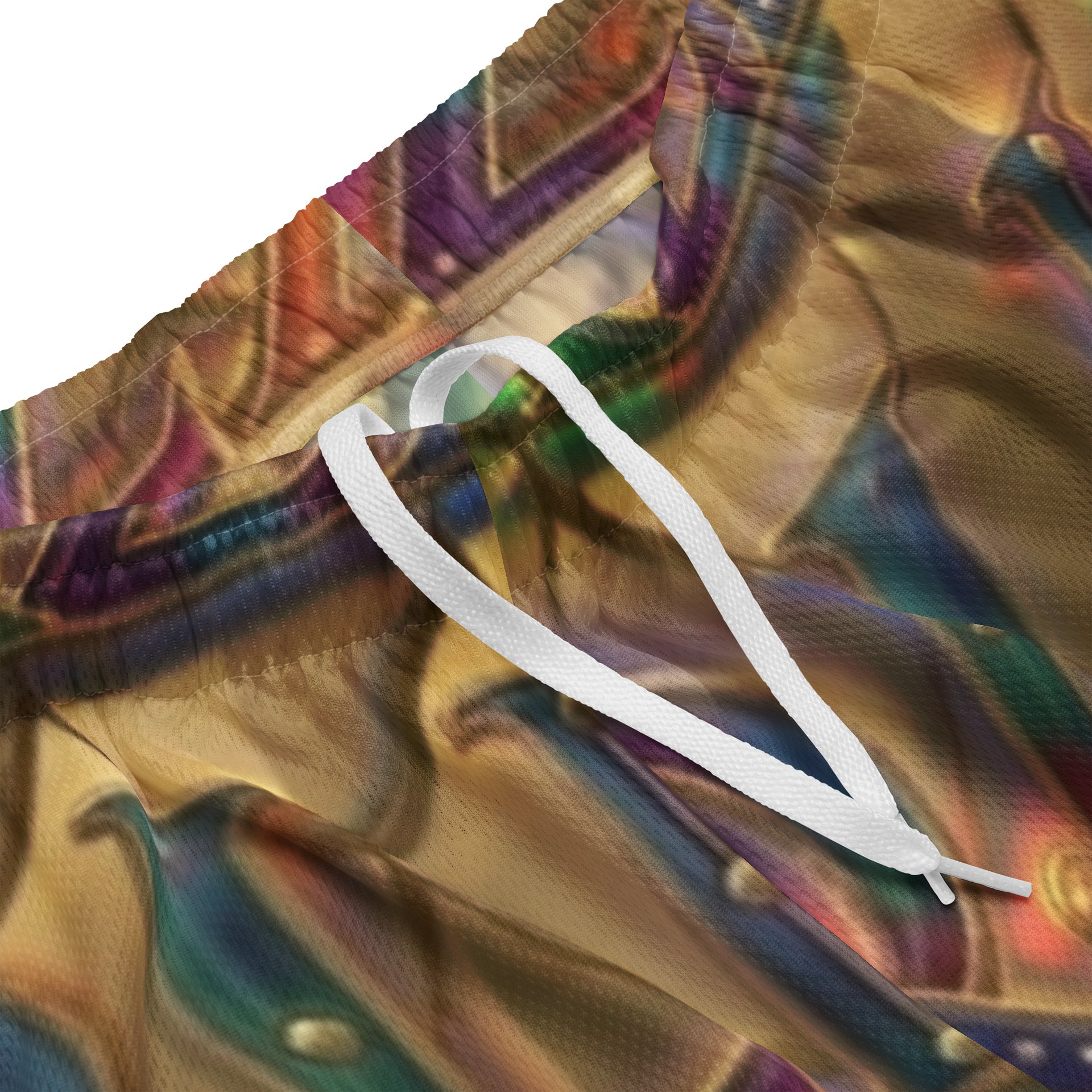 XZAQLI Men's Liquid Gold Monogram Mesh Shorts product image (2)