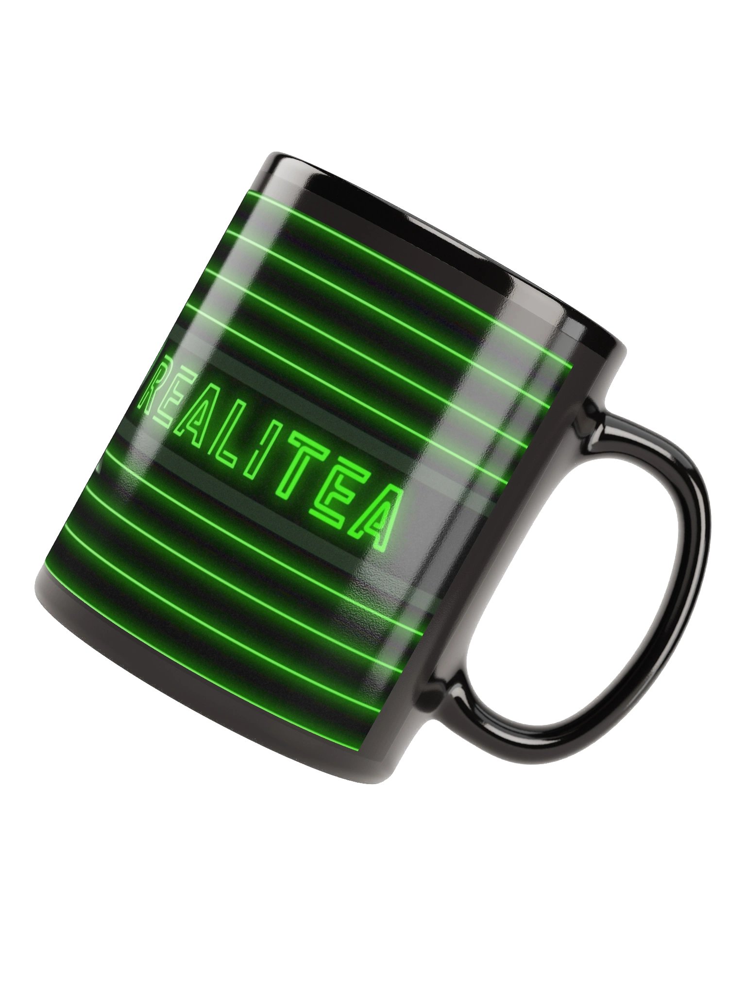 VIRTUAL REALITEA Black Glossy Mug product image (5)