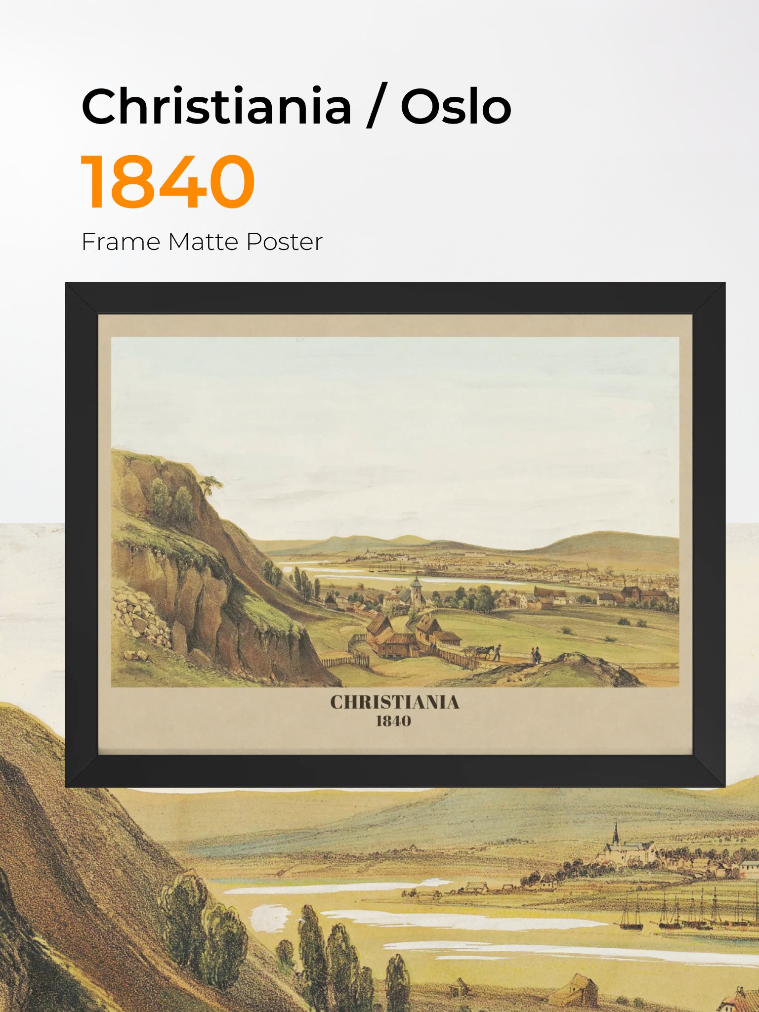 Christiania 1840 (Framed Poster Print) product image (1)