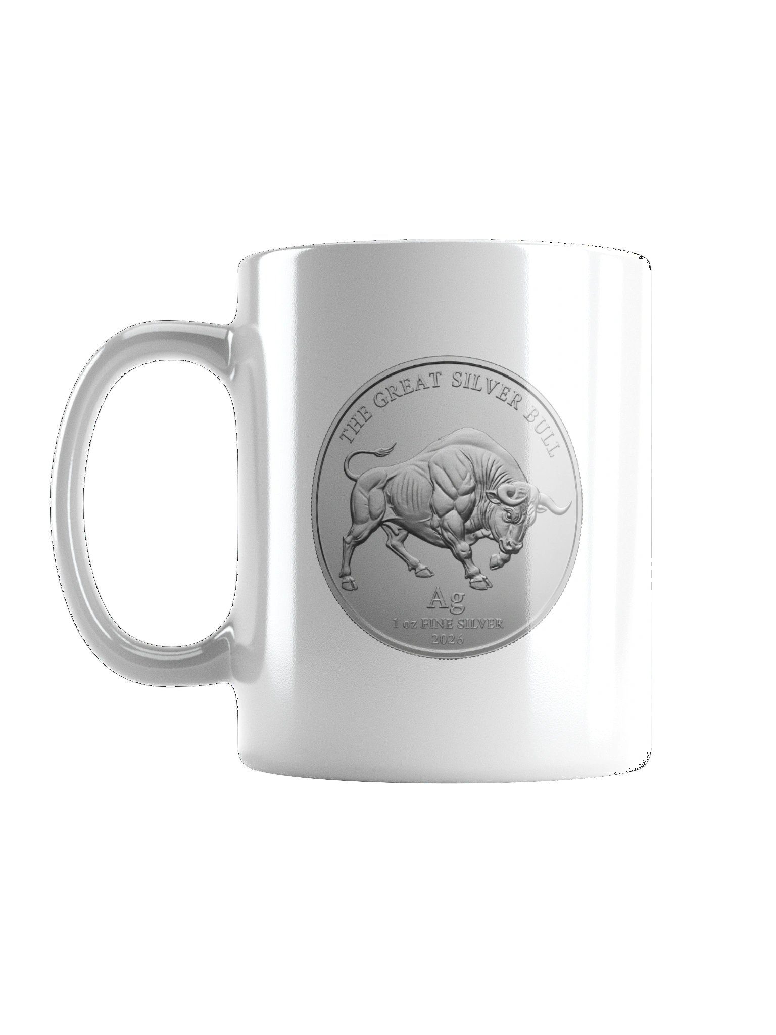 The Great Silver Bull Coin Mug product image (3)
