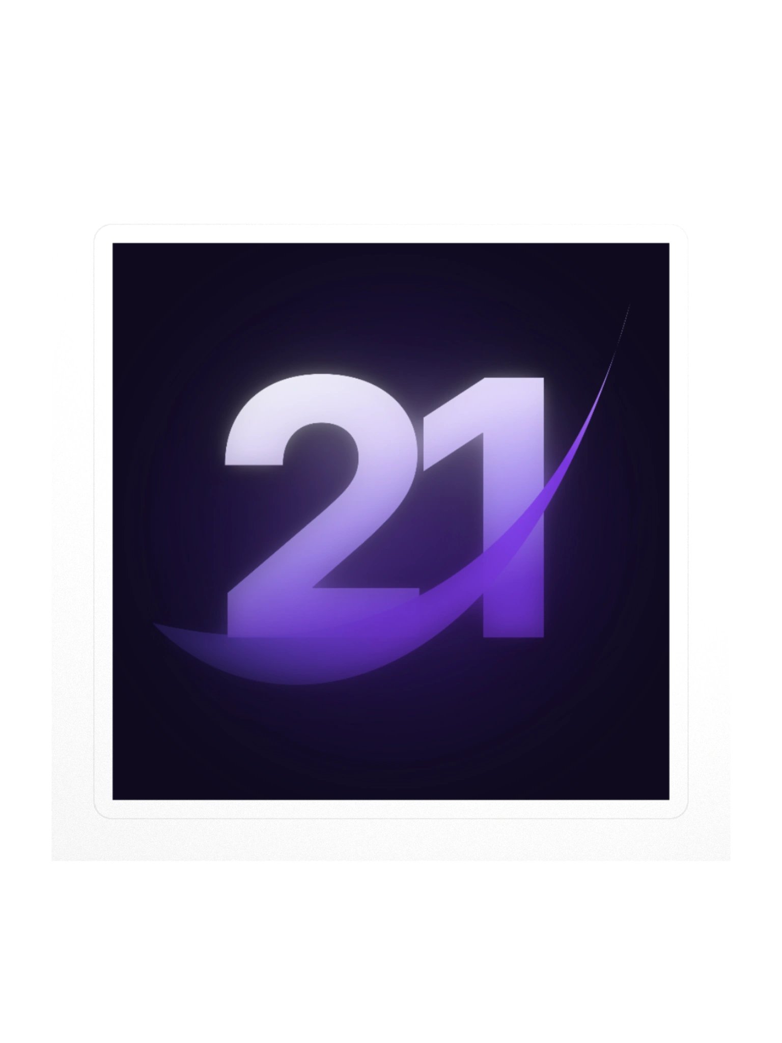 21 Glow Logo Sticker product image (1)