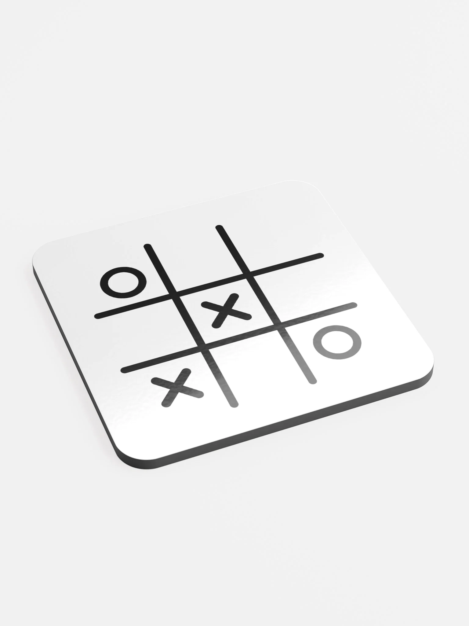 Tic Tac Toe Coaster – Gloss Finish product image (1)