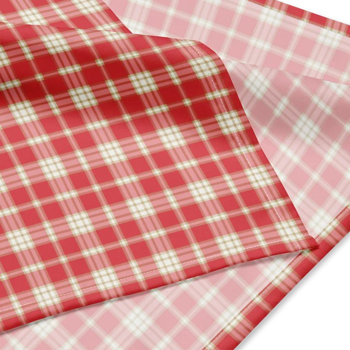 Coral Pink Plaid Bandana product image (2)