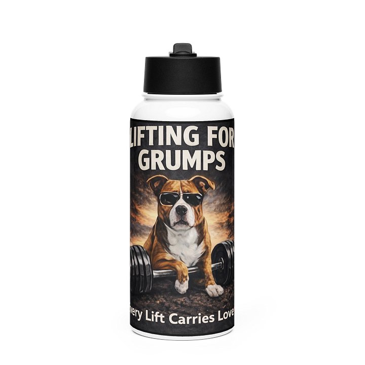 Lifting for Grumps Water Bottle Dark product image (1)