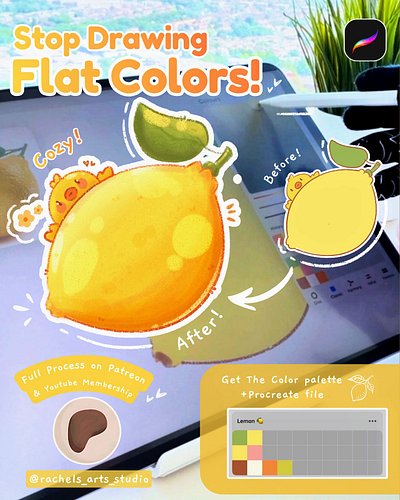 ✨NEW TUTORIAL✨
 STOP drawing flat colors 
In this beginner-friendly tutorial, I’m sharing how I blend colors in Procreate to ...