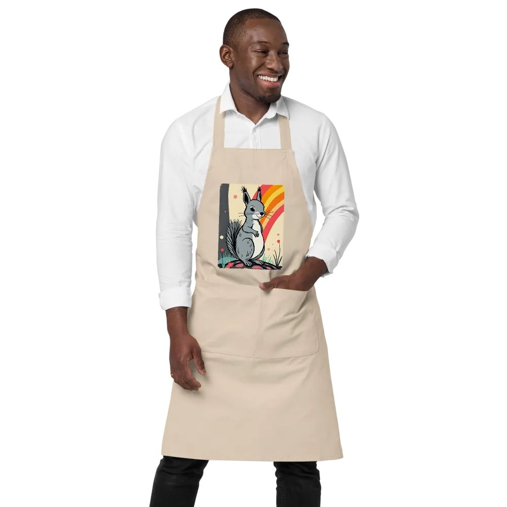 Rainbow Squirrel Chef Apron product image (1)
