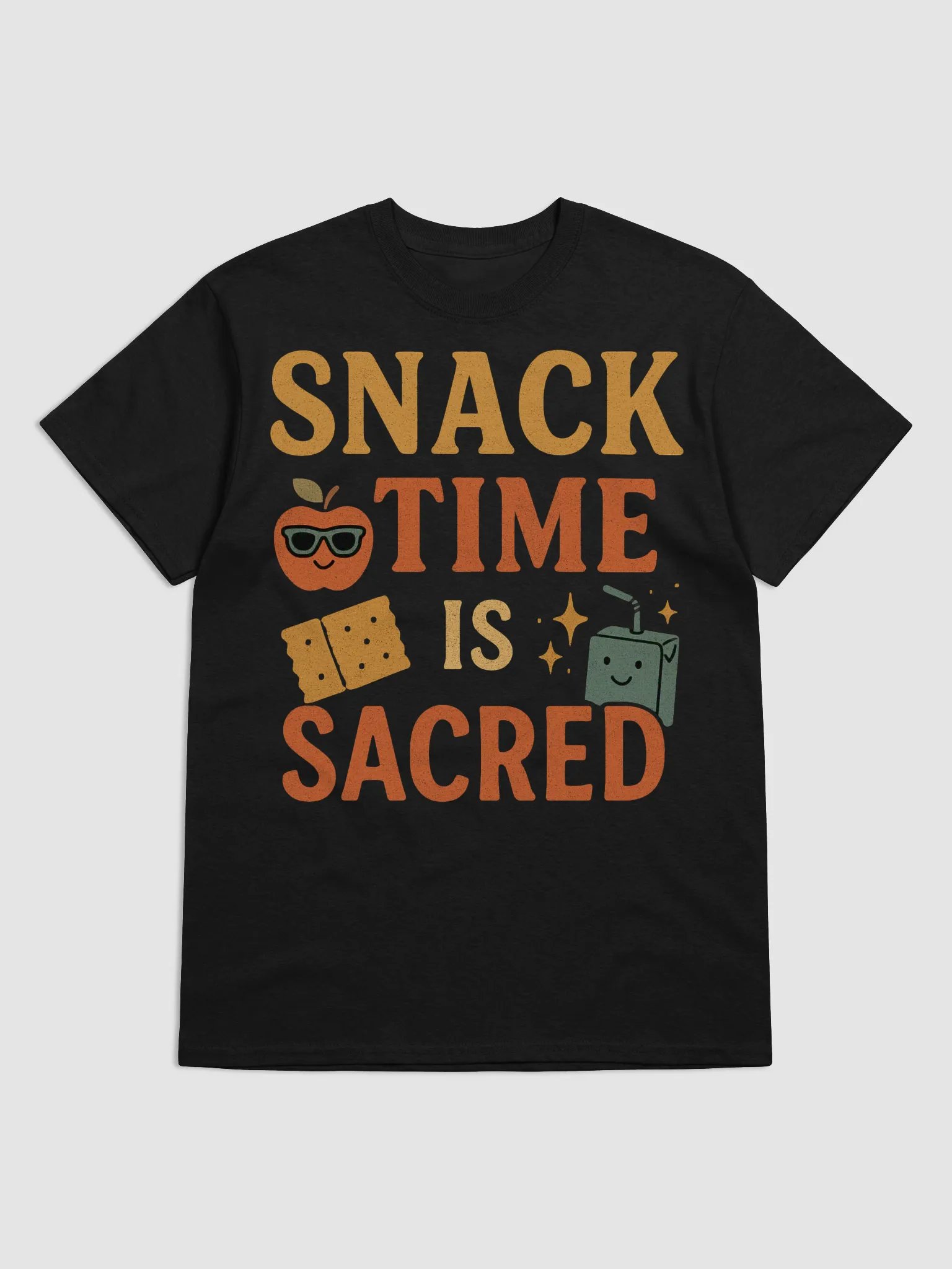 Snack Time Is Sacred – Funny Kindergarten Teacher Graphic Tee product image (8)