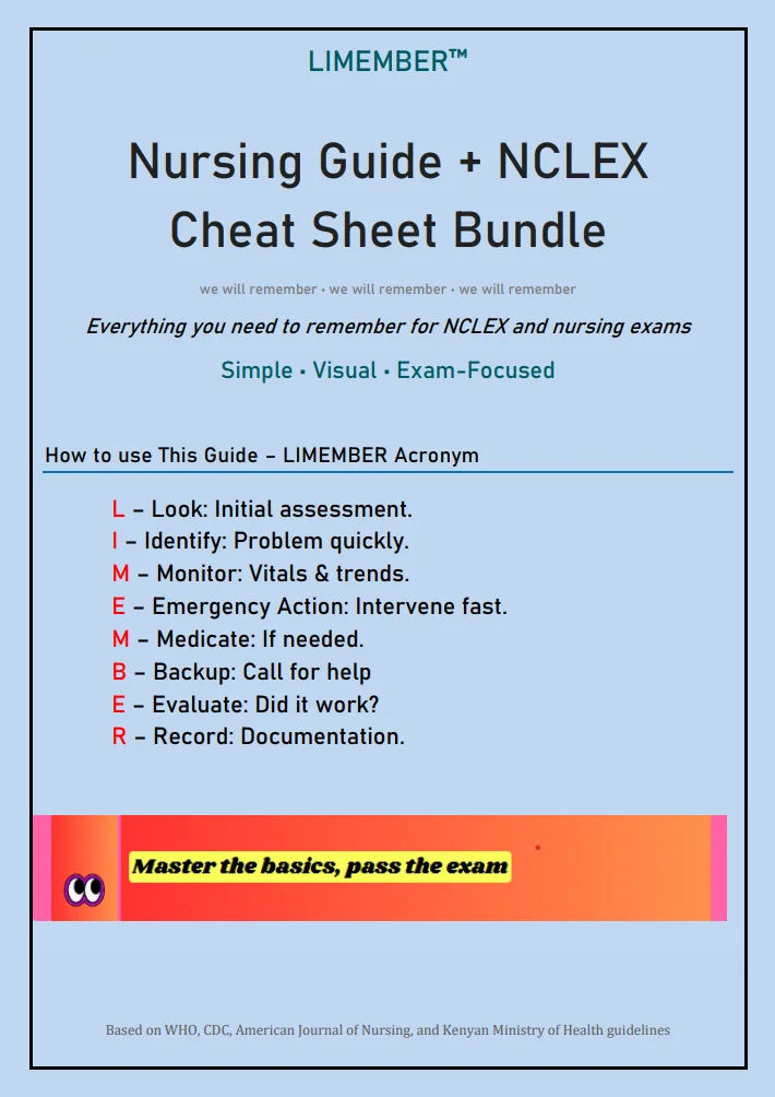 LIMEMBER: Nursing Guide + NCLEX Cheat Sheet Bundle product image (1)