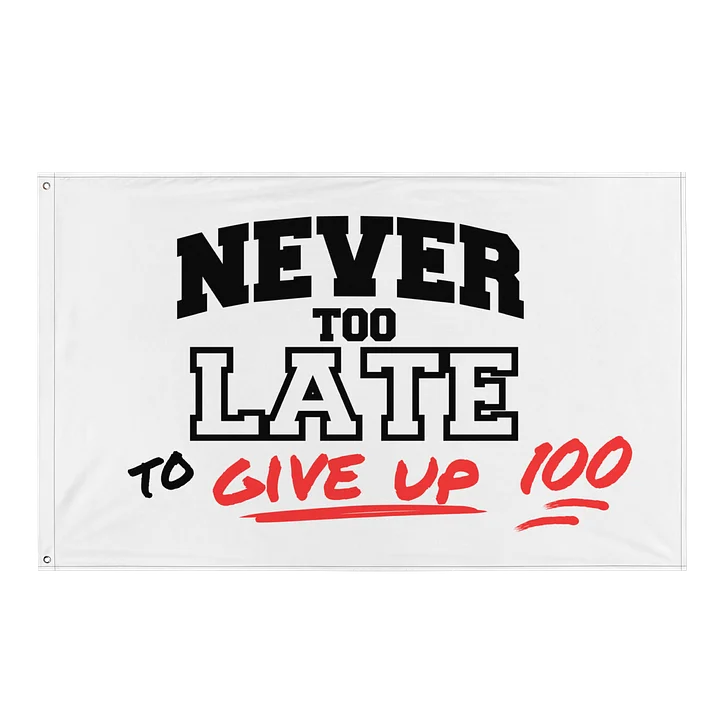 Never Too Late To Give Up - Flag product image (1)