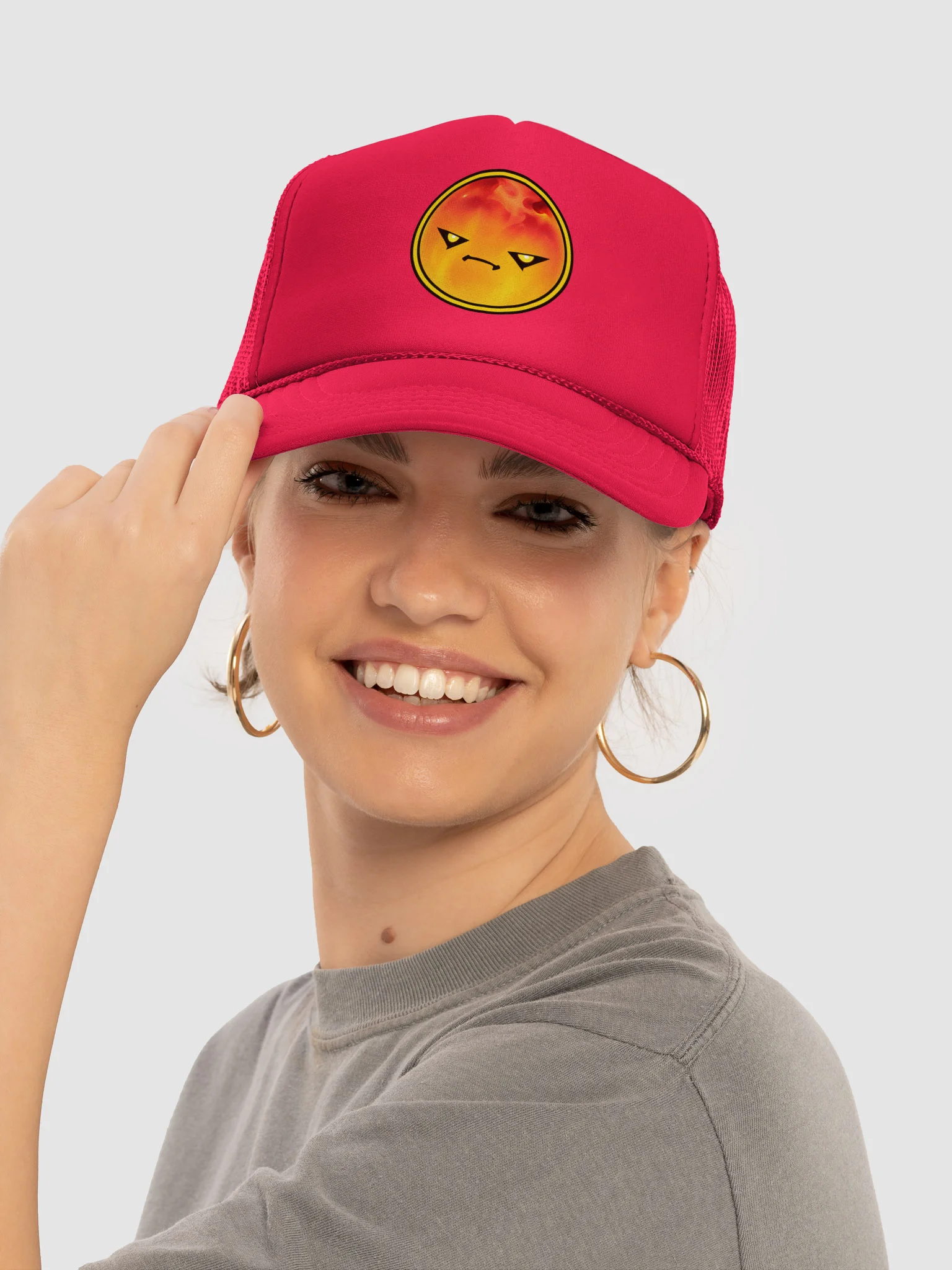 KEVBO "Team Fire" Red FOAM Trucker Snapback Hat product image (5)