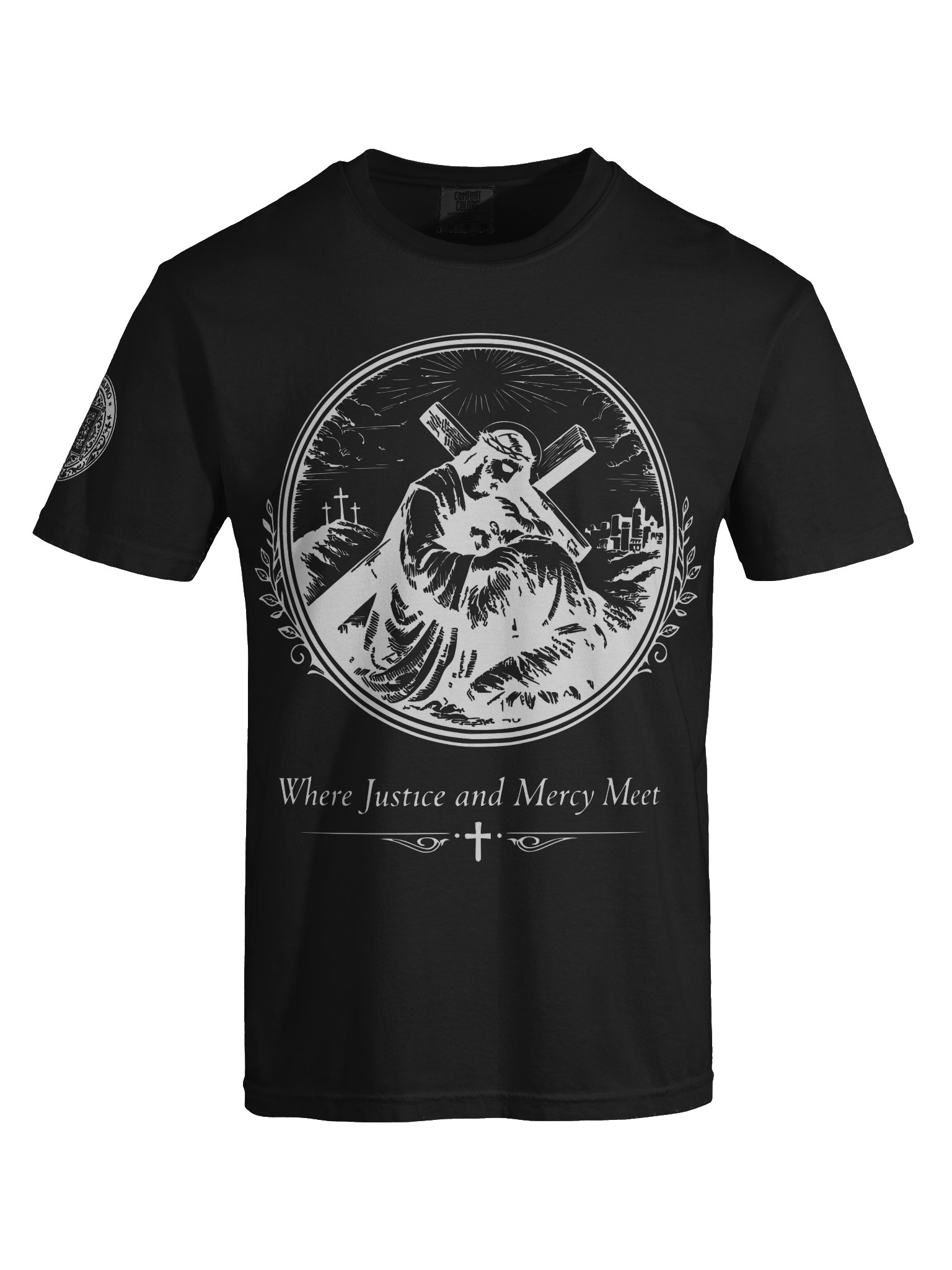 Justice Meets Mercy (White on Black/Color) product image (7)
