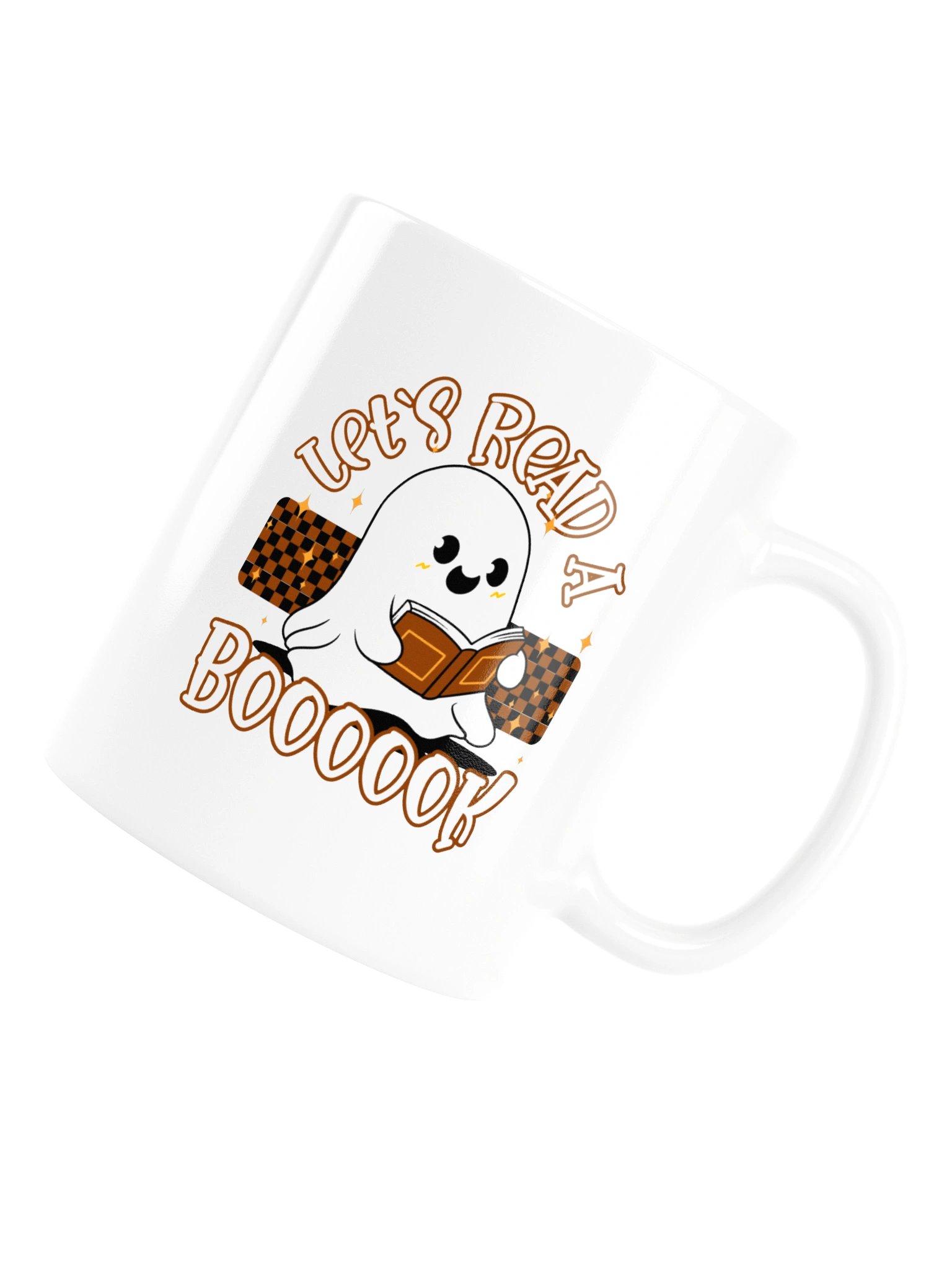 Let's Read A Boooook Mug - Cute Ghost Reading Book Coffee Mug | Funny Halloween Book Lover Mug product image (18)
