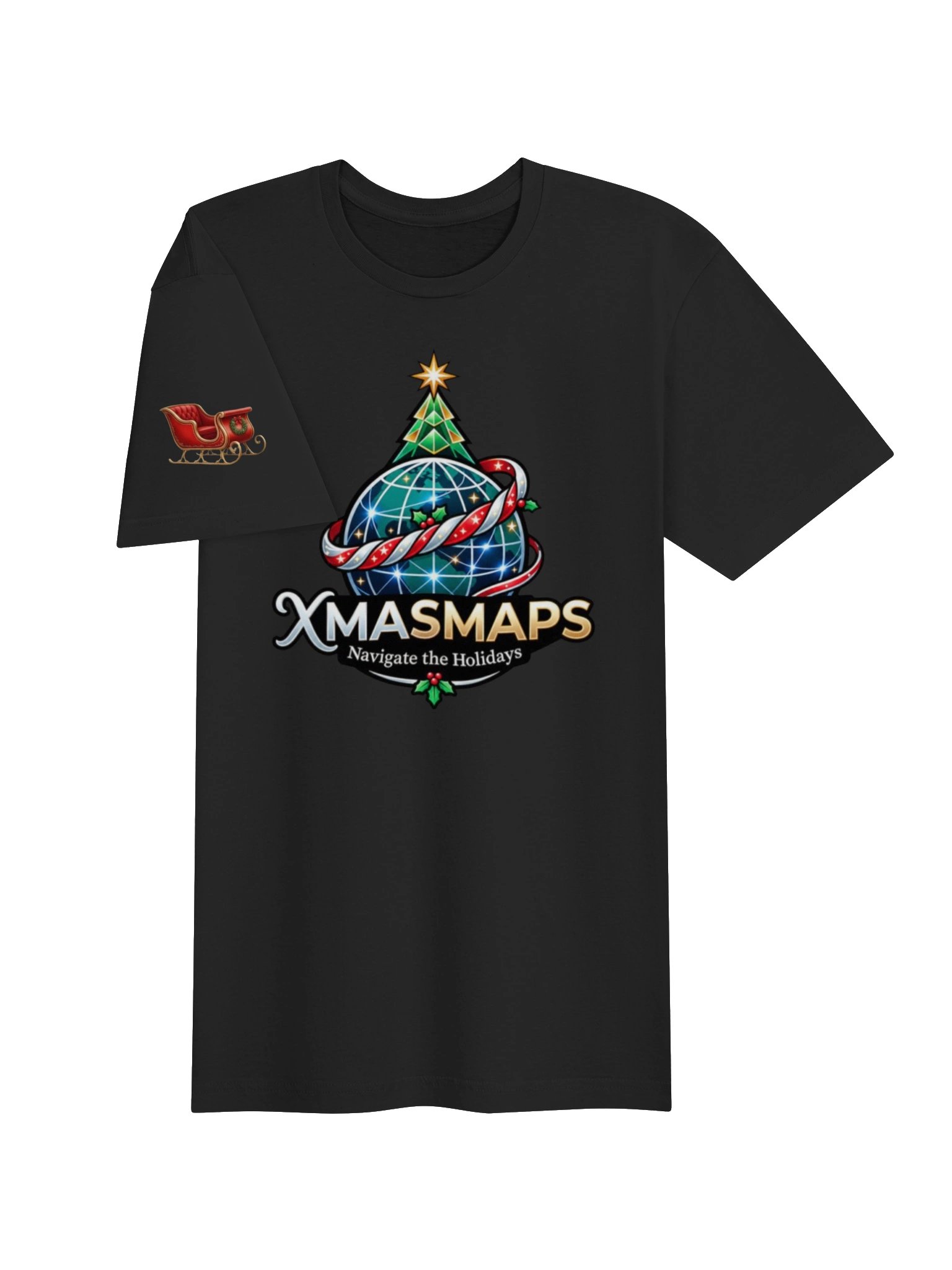 XmasMaps "Navigate the Holidays" Classic T-Shirt product image (18)