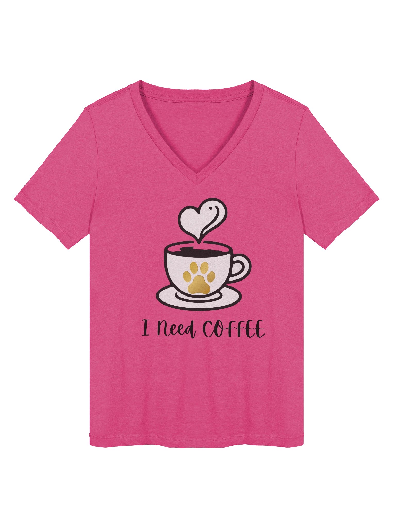 I Need Coffee V-Neck Shirt product image (5)