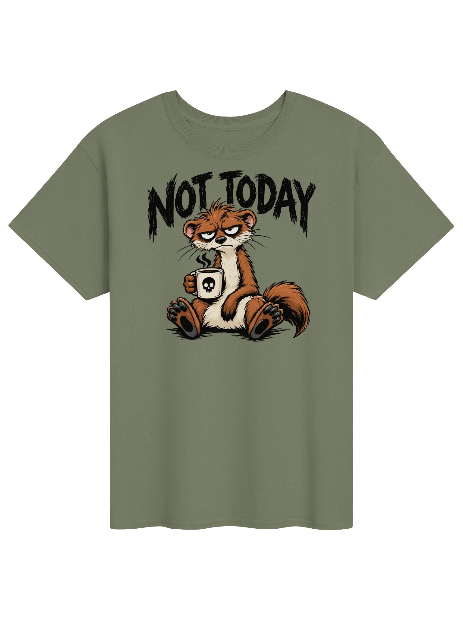 Not Today Grumpy Weasel T-Shirt product image (7)