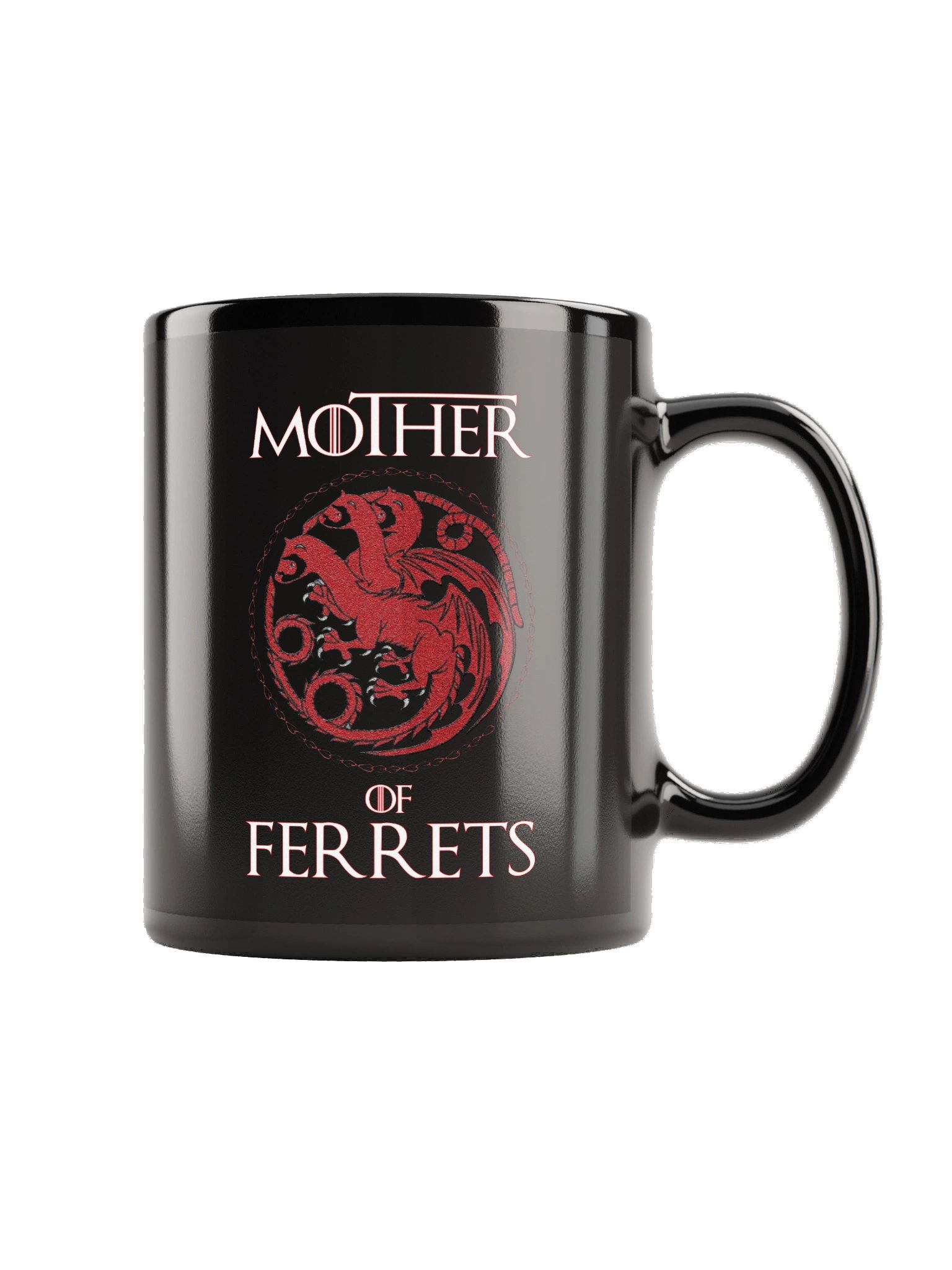 Farm n' Fancy Mother of Ferrets Black Mug | Funny Ferret Mom Gift product image (5)