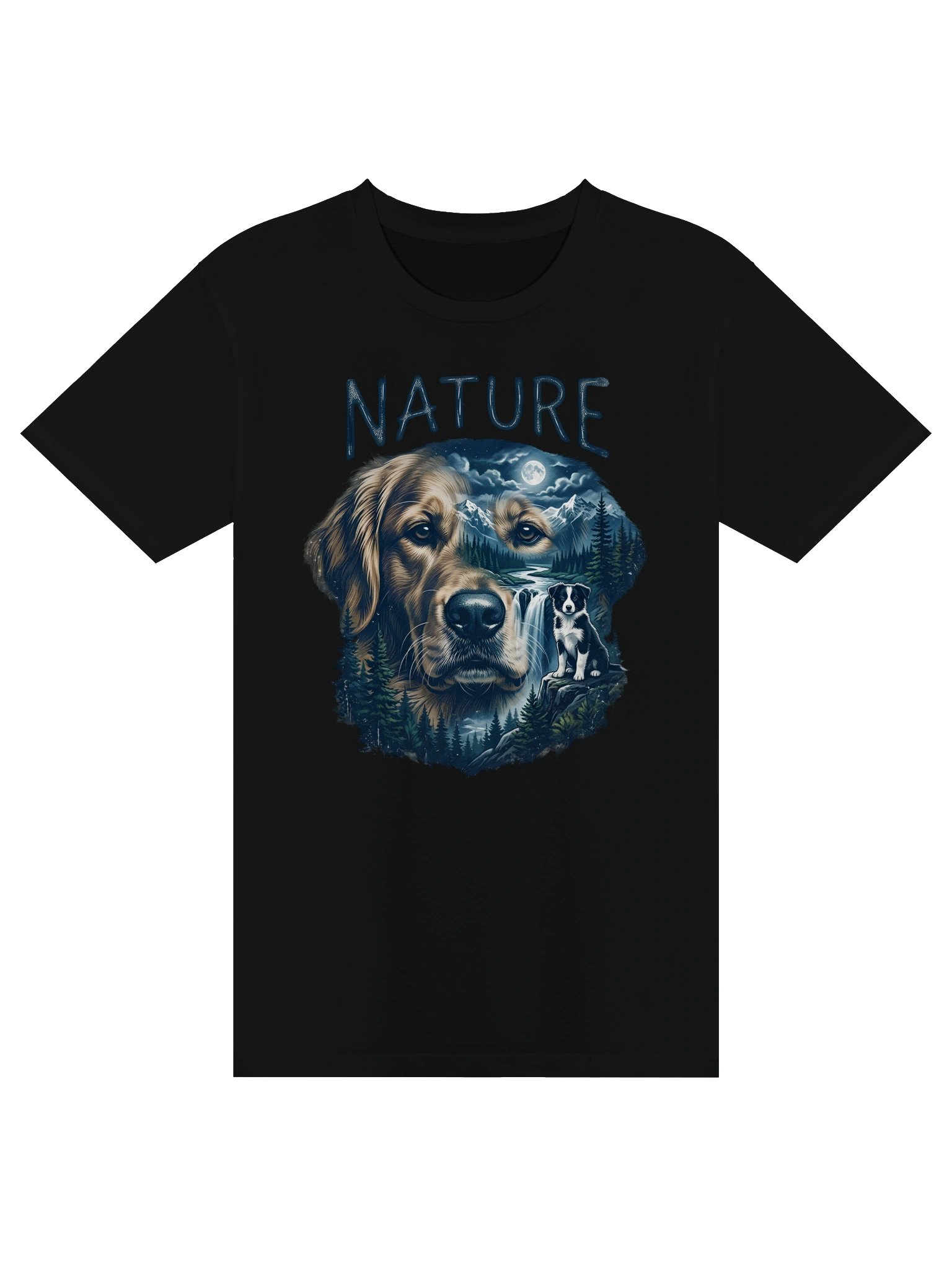 BLOOMAMA "Nature's Call" Golden Retriever Double Exposure Tee product image (5)