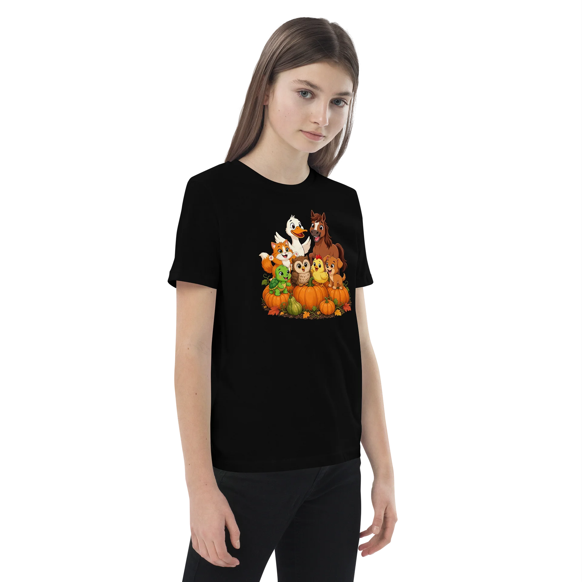 Autumn Animal Pumpkin Parade Kids Tee product image (3)