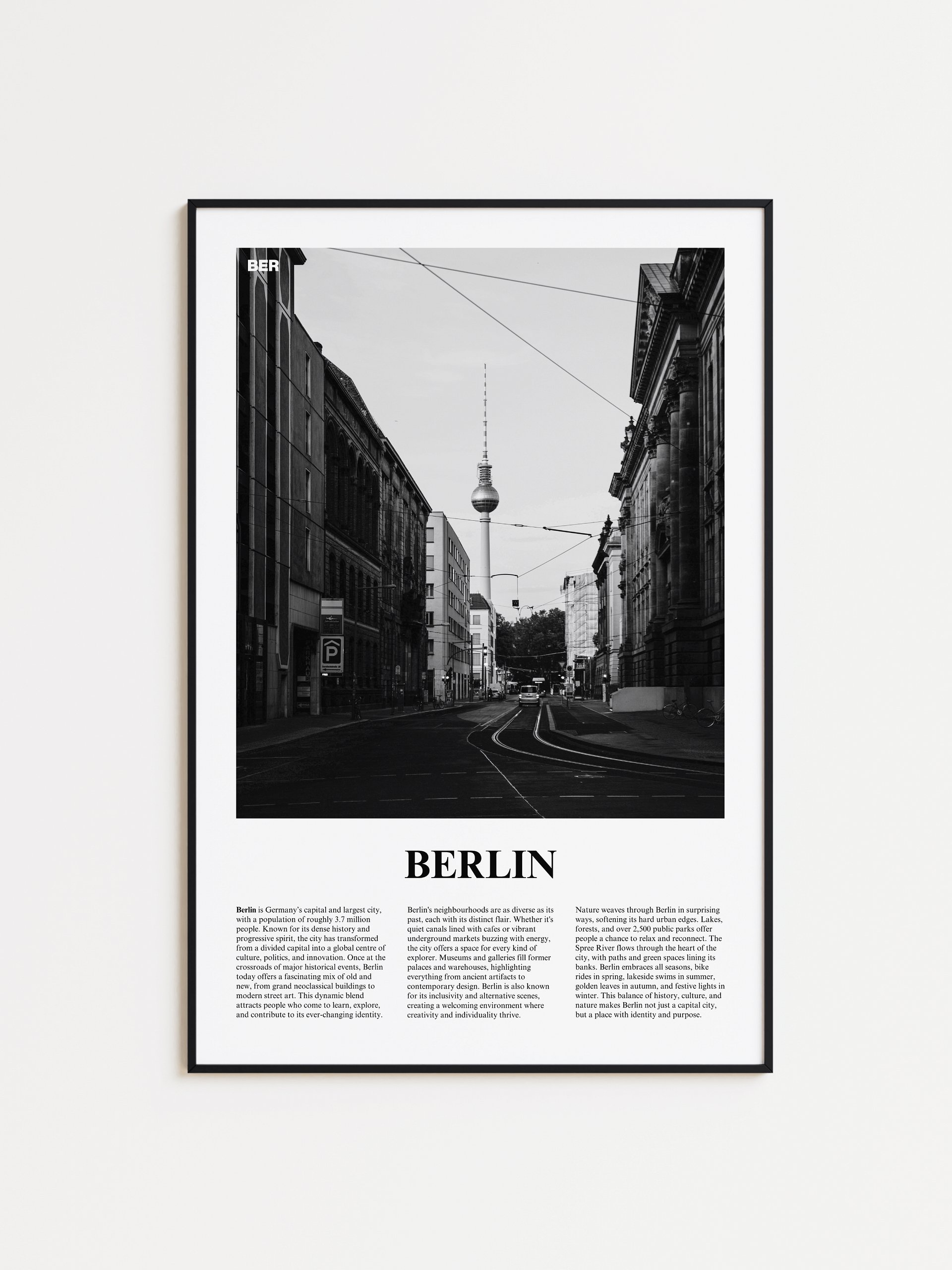 Berlin 02 Newspaper Poster | Framed product image (1)
