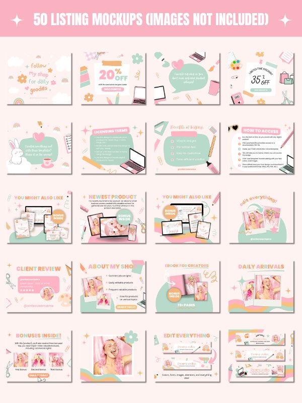 Whimsical MRR/PLR Branding Kit for Etsy product image (2)