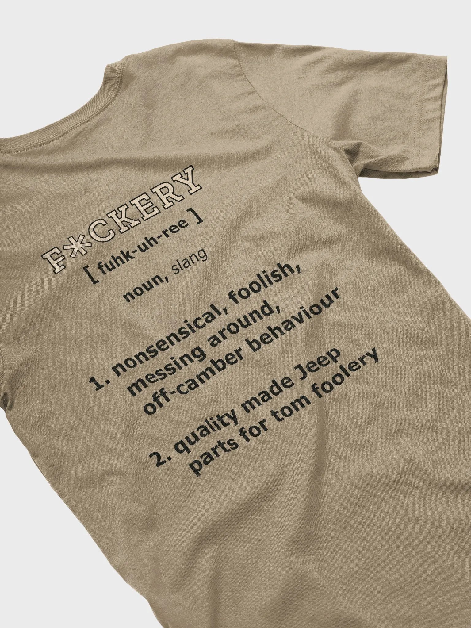 Unisex t-shirt with F*ckery Text Logo (light colours) - Clean product image (4)
