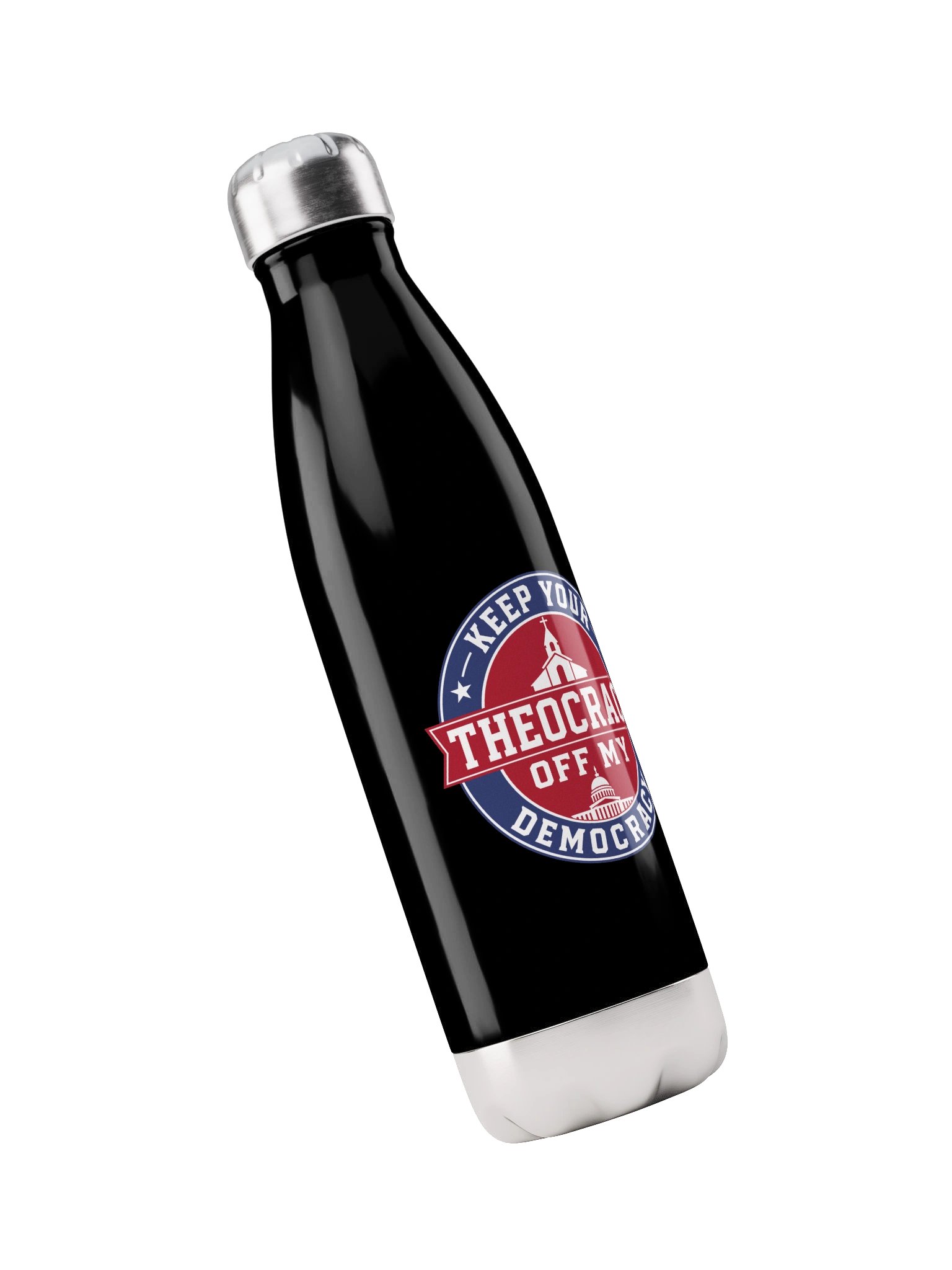 Keep Your Theocracy Off My Democracy - Stainless Steel Water Bottle product image (3)