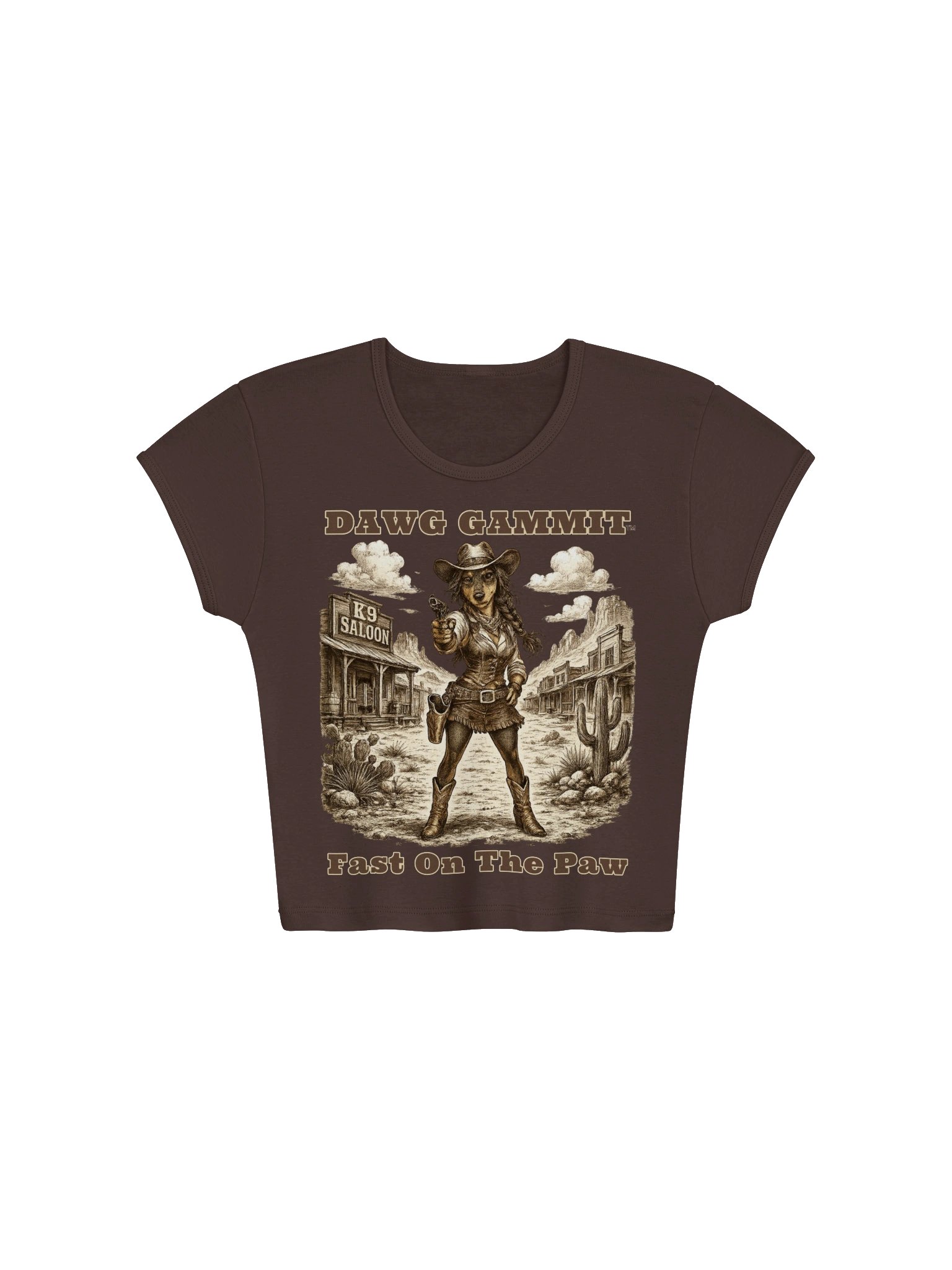 DAWG GAMMIT™ Fast On The Paw Female Doberman Crop Tee product image (1)