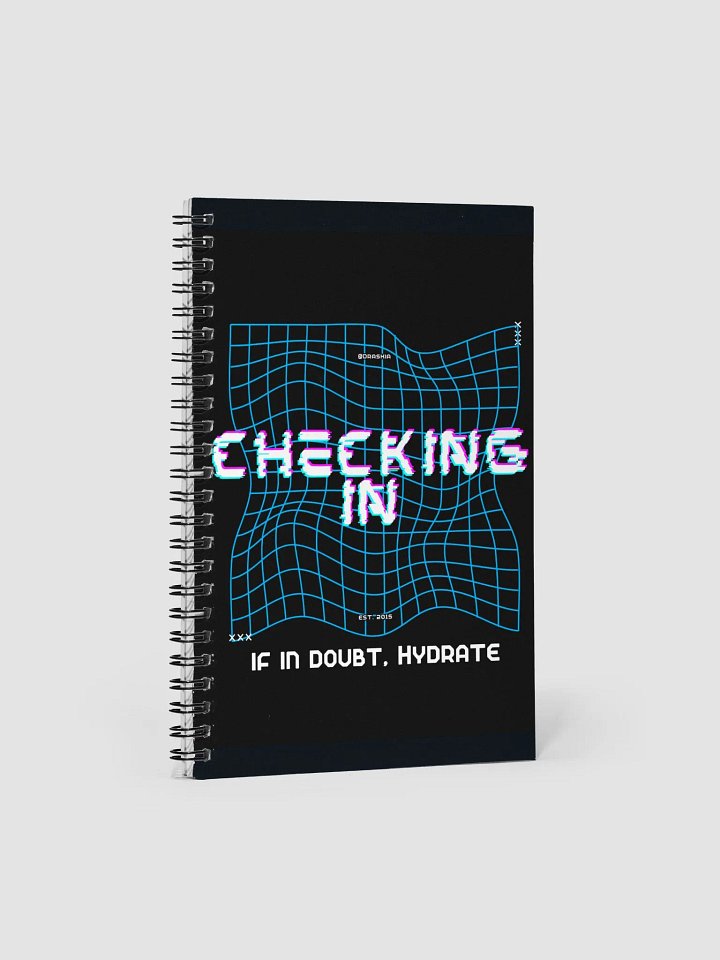 Neon Cyber Check Spiral Notebook product image (1)