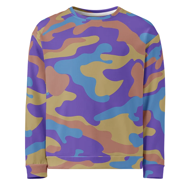 Y2K Camo Sweatshirt – Bold Retro Streetwear Crewneck product image (1)