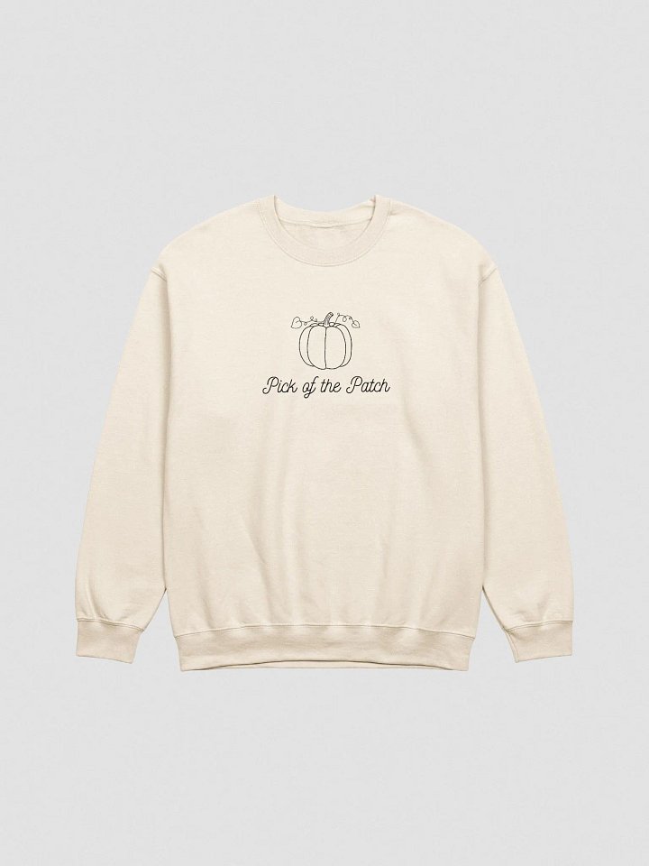 Pick of the Patch Pumpkin Fall Embroidery Sweatshirt – Unisex Autumn Apparel product image (1)