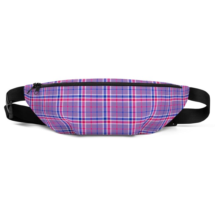 Lavender, Magenta and Blue Plaid Fanny Pack product image (2)