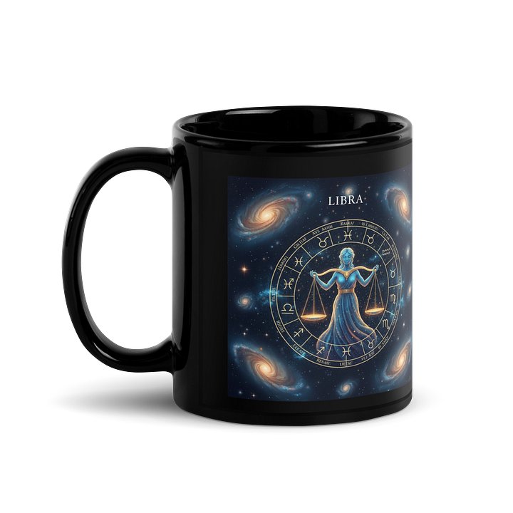 Zodiac Sign Libra -Black Glossy Mug product image (1)