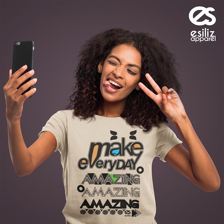 Make Everyday Amazing Organic Tee Black Ink product image (2)