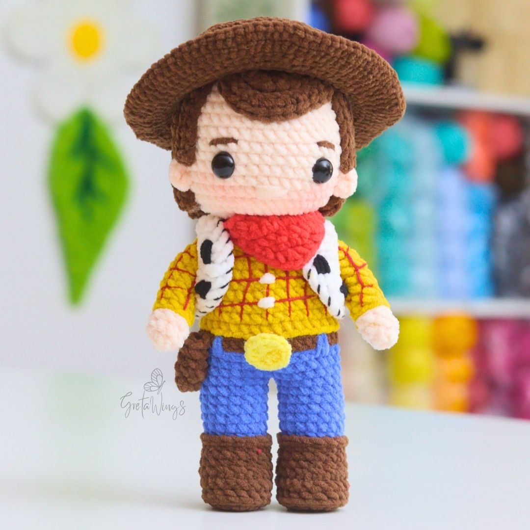 Combo de Patrones Amigurumi Inspirados en Toy Story - T-Rex, Woody y Jessie (3 PDF) product image (6)