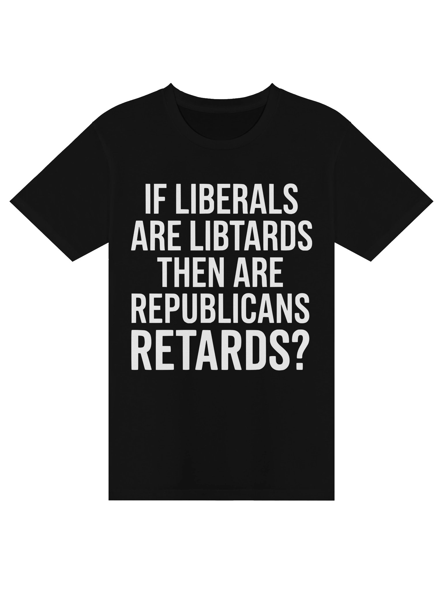 "If Liberals Are Libtards..." Funny Political Satire Unisex Graphic T-Shirt product image (5)