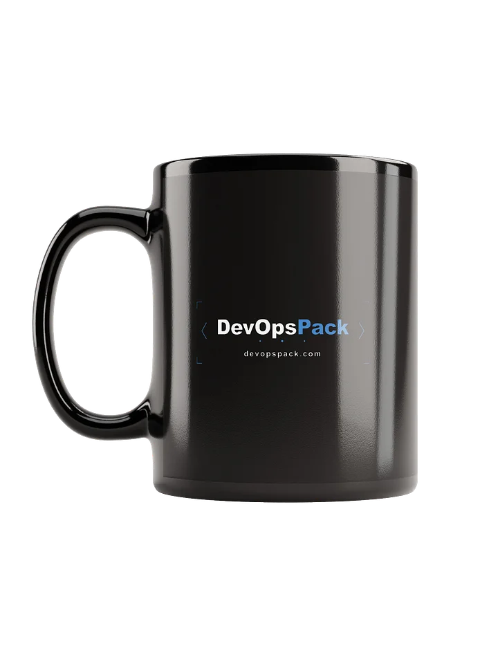DevOpsPack Wolf Logo Black Glossy Mug product image (2)