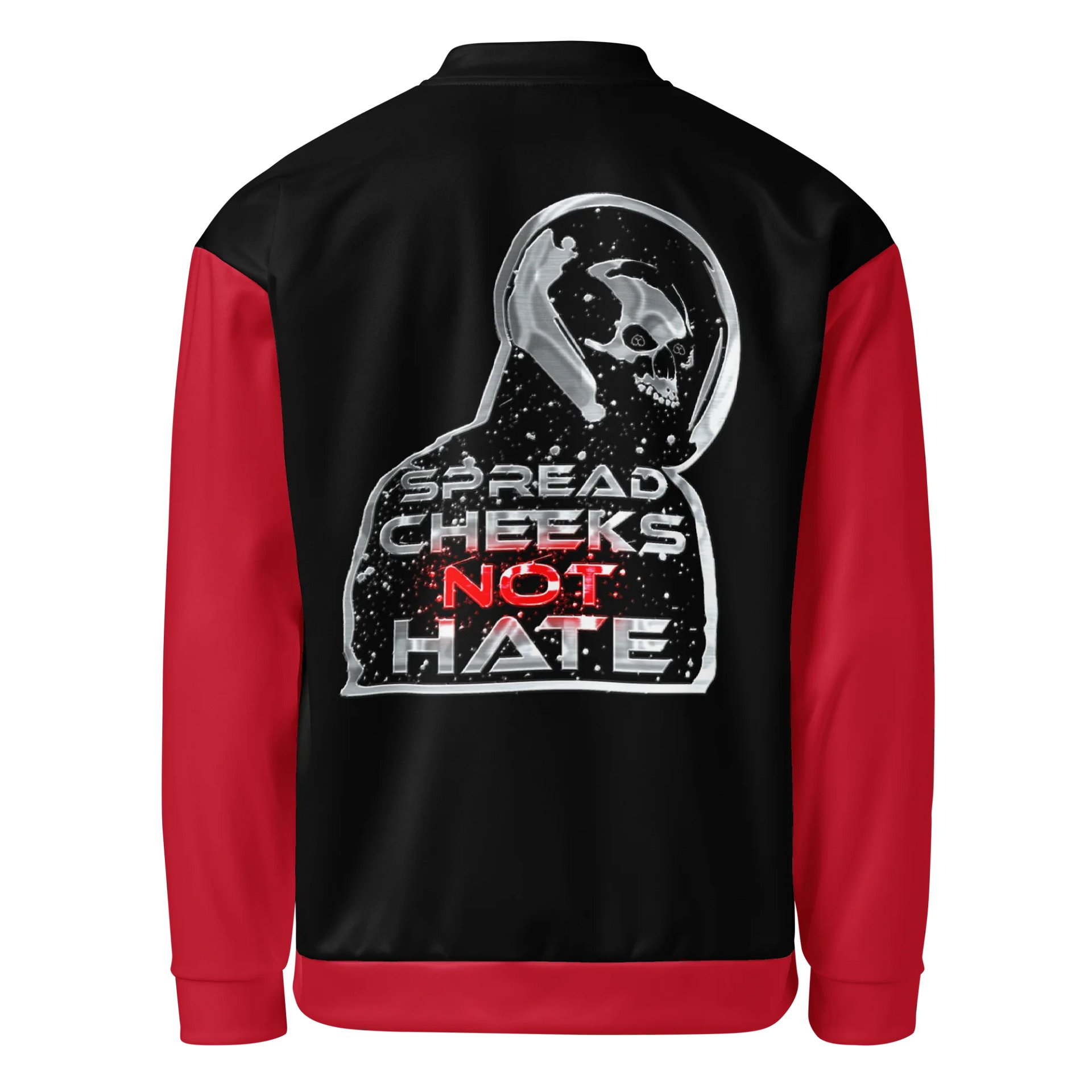 Spread Cheeks NOT Hate Red Sleeves Bomber Jacket product image (2)