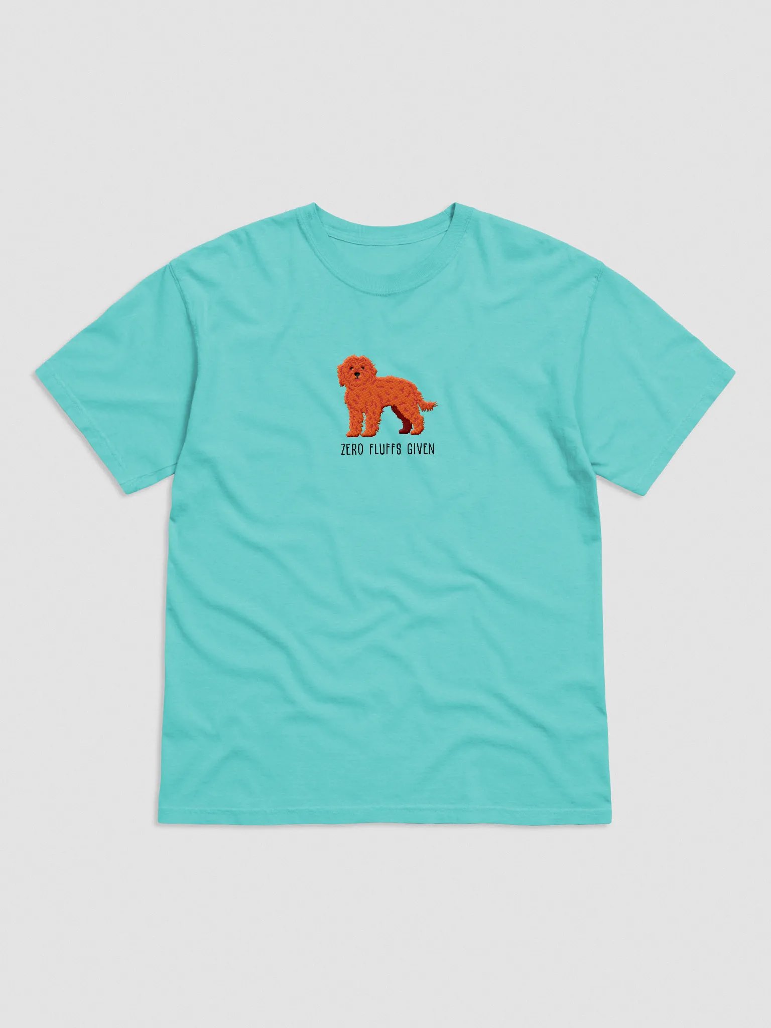 Zero Fluffs Given T-Shirt(Embroidered) of a Cockapoo(Red) product image (4)