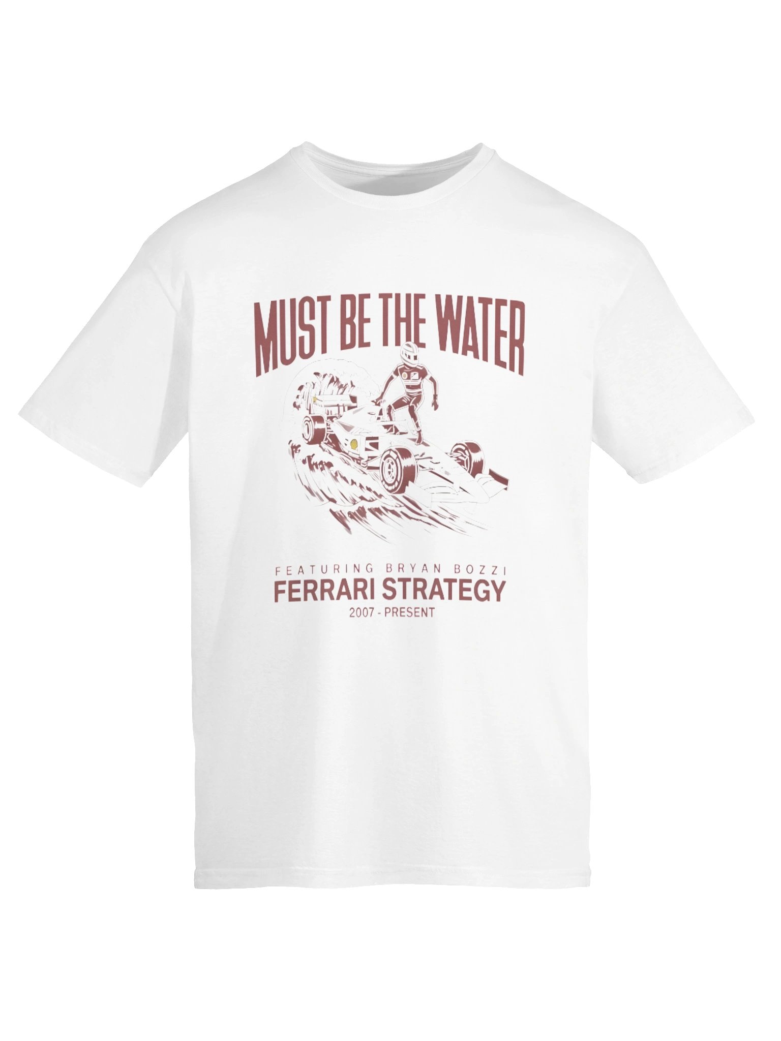Must Be The Water Ferrari Strategy Charles Leclerc F1 Shirt product image (6)